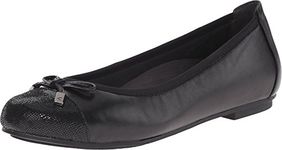 Vionic with Orthaheel Technology Women's Minna Ballet Flat,Black,US 9 M