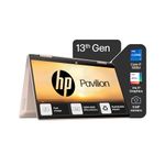 HP Pavilion x360, 13th Gen Intel Core i7-1355U, 16GB DDR4, 512GB SSD, (Win 11, Office 21, Gold,1.51kg),Touchscreen, IPS,15.6-inch(39.6cm) FHD Laptop, Iris Xe Graphics, 5MP camera, Backlit KB, ek1020TU