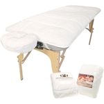 Sogawave 31”x 72” Premium Fleece Massage Bed Topper Set, Quilted Massage Tables Cover,Includes Fleece Pad and Face Cradle Cover Natural,Extra Soft,Cushy,Hypoallergenic.(Upgrated 2024)