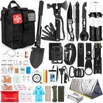 Survival Kit, 250Pcs Survival Gear First Aid Kit with Molle System Compatible Bag and Emergency Tent, Emergency Kit for Earthquake, Outdoor Adventure, Hiking, Hunting, Gifts for Men Women