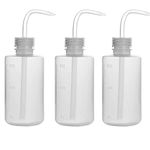 KOMUNJ 3 Pack 250ml Safety Wash Bottle with Narrow Mouth, Cap for Lab，Plant Watering, Tattoo Wash