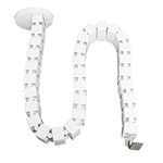 Heavy Duty Adjustable Cable Management Snake. Standing Desk accesories- White