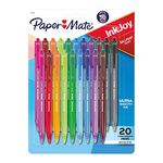 Paper Mate InkJoy 100RT Retractable Ballpoint Pens, Medium Point, Assorted, 20 Pack (1951396)