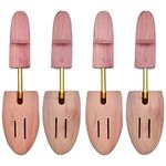 TONGZANER Cedar Shoe Tree for Men, Adjustable Wooden Shoe Stretcher for Leather Shoes (2-Pack) XL (Fits Shoe Sizes 12-14)