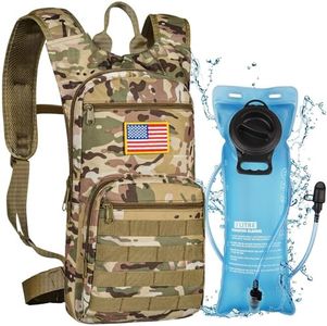 NOOLA 3L Hydration Backpack, Water Backpack with TPU Water Bladder, Tactical Hydration Pack for Men Women, Perfect Molle Water Backpack for Hiking, Biking, and Hunting, CP