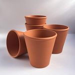 Weston Mill Pottery [ROS14] Terracotta Long Tom Plant Pots (pack of 5) 14cm W x 14cm H