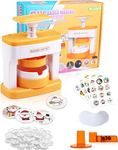 Button Maker Machine, Pin Badge Maker Kids,DIY Pin Badge Button Maker Press Machine Badge Punch Press with 48pcs Button Parts & Cute Stickers & Circle Cutter,Fun Educational Craft Kit