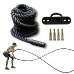 Hashtag Fitness battle rope for gym Heavy Battle Rope for Strength Training Home Fitness Exercise Rope,D Anchor Strap Included