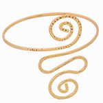 Young & Forever Gift Trendsetter Gold Plated Egyptian Designer Golden Armlet arm Cuff Bracelet for Women/Girls Casual Latest Fashion Jewelry