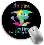 Color Cat Mouse Pad, Funny Small Ro