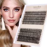 MAYCREATE® 3D False Eyelashes 10-16mm Cluster Lashes Natural Look Mixed Tray DIY Eyelash Extension Volume Lash Clusters Eyelashes Long Individual Lash Extensions