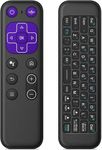 ETZIN Wireless Remote, Universal Remote Control, 2.4g Remote Control with Air Mouse, Mini Keyboard with 58 Keys, 34h Working Time, Type-C Rechargeable Remote, IR rem-ote, Voice Assistant EPL-1536WA