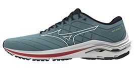 Mizuno Men's Wave Inspire 18 Running Shoe, Smokeb White Neonflame, 9 UK