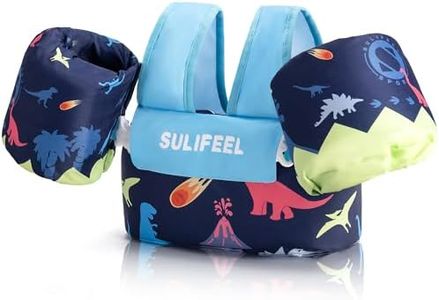 SULIFEEL Kids Swim Vest Toddler Floaties for 22-66 Pounds Girls and Boys, with Arm Water Wings for Children 2-6 Years Old