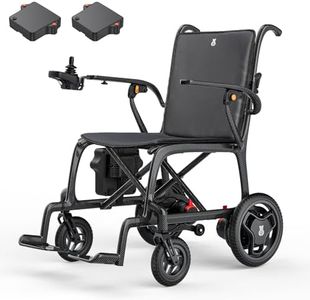 22lbs Lightest Folding Electric Wheelchair, 28 Miles Range, 100% Carbon Fiber, Lightweight Electric Wheelchair Foldable, Compact Wheelchair with LED Light, Airline Approved for Travel