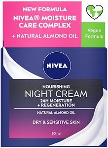 NIVEA Nourishing Night Cream 50ml| Nourishing Face Cream for Dry Skin