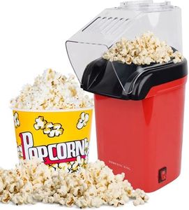 Domestic King Popcorn Maker Home Made Popcorn Machine 1200W with Measuring Cup Healthy Snack No Oil Electric Popcorn Makers