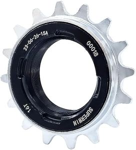 ZUKKA Single-Speed Bike Freewheel,16 Teeth Bicycle Flywheel,Compatible 1/2 x 1/8 One-Speed Cycling Replacement Accessory