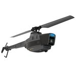 QOVO RC Helicopter with 1080P Wide-Angle Camera, Black Hornet Aerial Vehicle 2.4G RC 4CH Reconnaissance Military Aircraft Helicopter Model Remote Control Helicopter for Adults - RTF