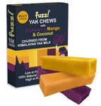 Fuzzl Yak Chews for Dogs Blueberry Mango Coconut 3 Pack - Natural Dog Treats with Himalayan Yak Milk - Yak Chew No Hide Dog Food Natural Dog Chews Long Lasting Dog Dental Sticks and Dog Dental Chews
