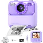 masterbee Kid Camera Instant Print Photo, Birthday Gifts for Girls and Boys, Kids Digital Camera Toys, 1080P HD Video, 3 4 5 6 7 8 9 10 11 12 Year Old Boy Gifts/Girl Gifts