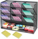 DUOFIRE Pen Holder Large Metal Mesh Pencil and Marker Organizer for Desk Organization with Compartments for School Office Home Art Supplies