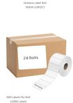 Semana Direct Thermal Barcode Label 50x30 mm,2X1.18 inches,1Up,500 Labels per Roll; Self Adhesive Paper Label Designed for Small Thermal Printers; (Pack of 24 Rolls (12000 Labels))