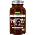 Methylated Men's Multivitamin, MTHFR Supplement with Active B-Vitamins, Enhanced with Lycopene, Zinc & Vitamin D3, Clean Ingredients, Slow Release, Energy & Heart Health, 60 Vegan Tablets by Igennus