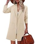 BETTE BOUTIK Women's Oversized Cardigan Open Front Chunky Knit Fall Long Sleeve Lapel Casual Soft Classy Sweater Jacket Winter Coat Outwear Apricot XL