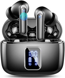 Wireless Earbuds, Bluetooth 5.3 Headphones In Ear with 4 ENC Noise Cancelling Mic, 48H HD Stereo Ear buds, IP7 Waterproof Wireless Earphones with Dual LED Display, Ultralight Bluetooth Earbuds USB-C