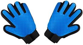 PET GROOMING GLOVES – Best Professional Deshedding, Brushing, Cleaning Mitt Tool for Small, Medium & Large Dogs & Cats. Fur & Hair Remover - Prevents Matted Coats - Soft Rubber Bristle Brush, Adjustab