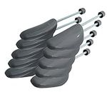 Incutex 5 pairs shoe trees variable size UK 5-11, plastic shoe stretcher, shoe shaper, grey