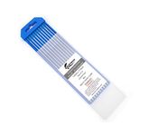 NICETECH TIG Welding Tungsten Electrodes 2% Lanthanated .040" x 7" (Blue, WL20/EWLa-2) 10-Pack