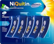 NiQuitin Minis Mint 2 mg Lozenges - Effective Smoking Craving Relief - Practical Pocket-Sized Container - 100 Mini Lozenges - Relieve Sudden Cravings - Reduce and Quit Smoking Aid