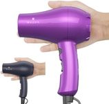 Mini Lightweight Hair Dryer for RV and Travel Ceramic Compact Blow Dryer for Kids 1000W Ionic Dryer with Concentrator, Cool Shot Button