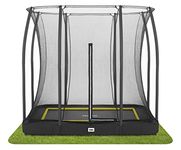 Salta Comfort Edition Ground – Rectangular inground trampoline with safety net – 7x5ft / 214x153cm – Black