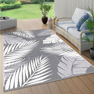 DAWNTREES Large Waterproof Outdoor Rug for Patio, 152×244cm Reversible Mat – Plastic Camping Rug for RV, Porch, Deck, Camper, Balcony, Backyard. (Maple Leaf, 152×244cm)