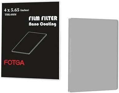 FOTGA Nano 4x5.65 ND2 Neutral Density Filter, Optical Glass ND0.3 (1 Stop) Multi-Layer Coatings MC Cinema Square ND Filter for 4x5.65Inch Matte Box Filter Trays Holder Filmmaking Video Making
