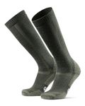 DANISH ENDURANCE Merino Wool Knee High Hiking Socks for Men & Women, Green, Medium