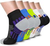 Ankle Compression Socks for Women & Men,Running Athletic Plantar Fasciitis Socks with Arch Support