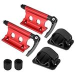 Partol Bike Block Fork Mount Universal Quick Release Fork Block Mounts Bike Rack Carrier Aluminum Alloy Bicycle Car Roof Mount Rack for Vehicles/Truck/Pickup/Trailer/Vans (2 Pack, Red)