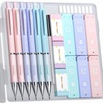 FourCandies Pastel Mechanical Pencil Set - 6PCS 0.5mm&0.7mm Mechanical Pencils with 360PCS HB Lead Refills, 3PCS Erasers and 9PCS Eraser Refills, Cute Colored Mechanical Pencils for Drawing & Writing