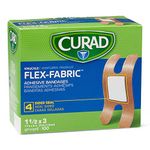 Curad NON25510Z Fabric Adhesive Bandages, Knuckle, Natural (Pack of 100)