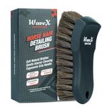 Wavex Horse Hair Detailing Brush for Car Interior Cleaning | Natural Soft Bristles | Safe for Leather, Dashboard & Upholstery | Professional Interior Detailing Brush
