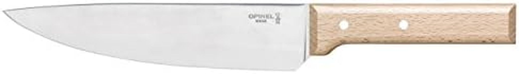 Opinel - N°118 Couteau de Chef Parallèle - Lame en Acier Inoxydable, Multifonction - Manche en Bois de Hêtre - Excellente Prise en Main - Garantie à Vie