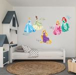 K2A DESIGN, Disney Princess Wall Sticker for Decoration,Multicolour,PVC Vinyl