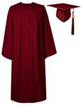 GraduatePro Matte Graduation Cap and Gown 2024 Set Bulk with Tassel for High School & College Maroon 39