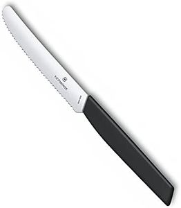 Victorinox Swiss Modern Wavy Edge Tomato and Table Knife, Black