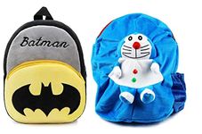 blue tree Kid's Cute Plush Animal Cartoon Mini Travel Embroidery Backpack,1-6 Years (Batman-Half body TEDDY)