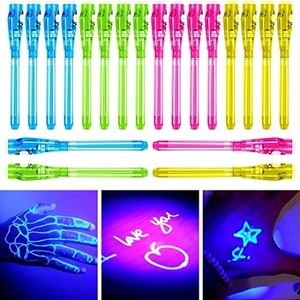 ENJOCASES 30 Pieces Invisible Ink Pen with UV Light Spy Pen Magic Marker for Kids Party Favors Ideas Gifts Easter Day Halloween